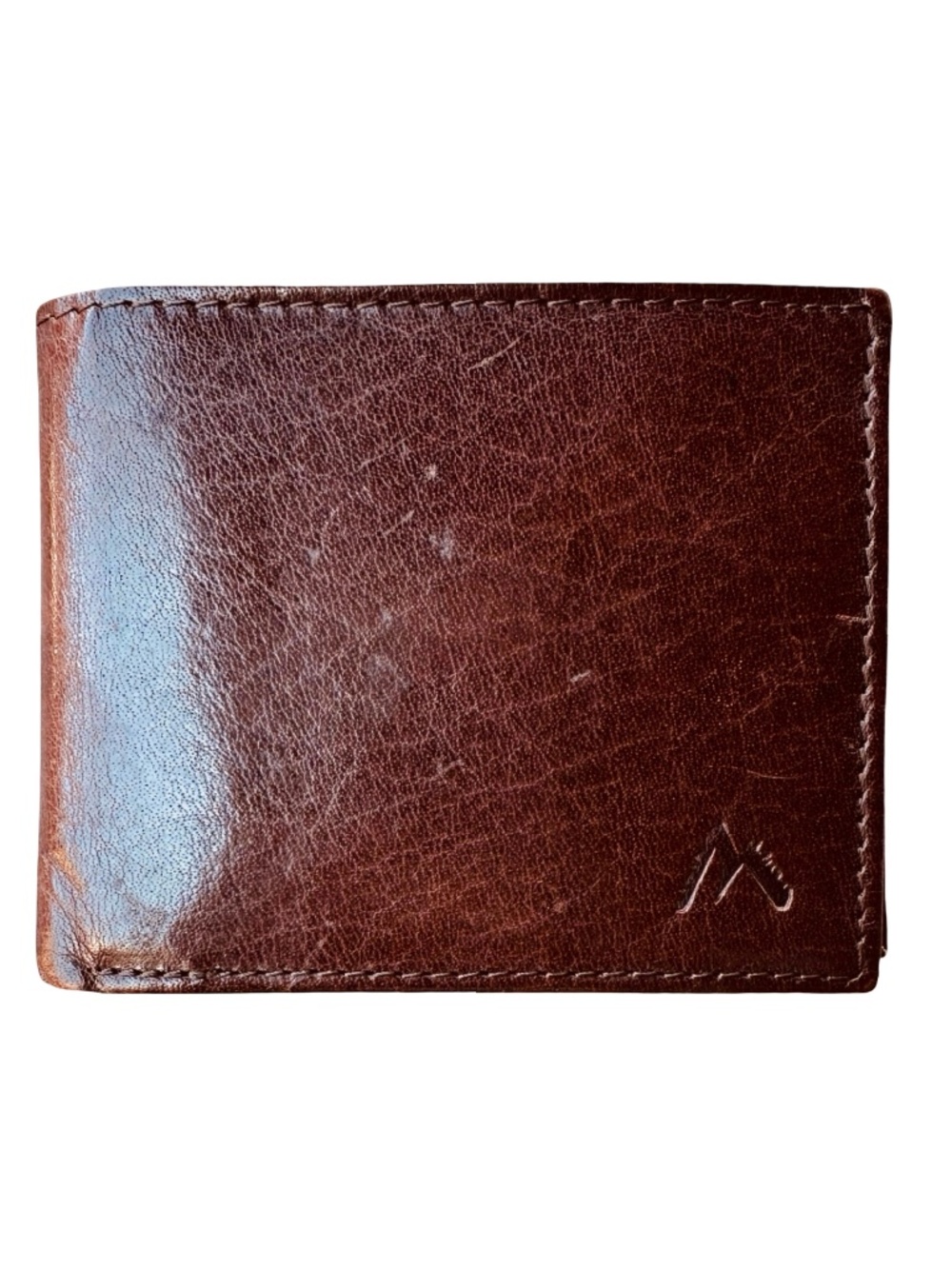 Men’s Brown Leather Bifold Slim Wallet Card Holder 4.5”x 3.5”